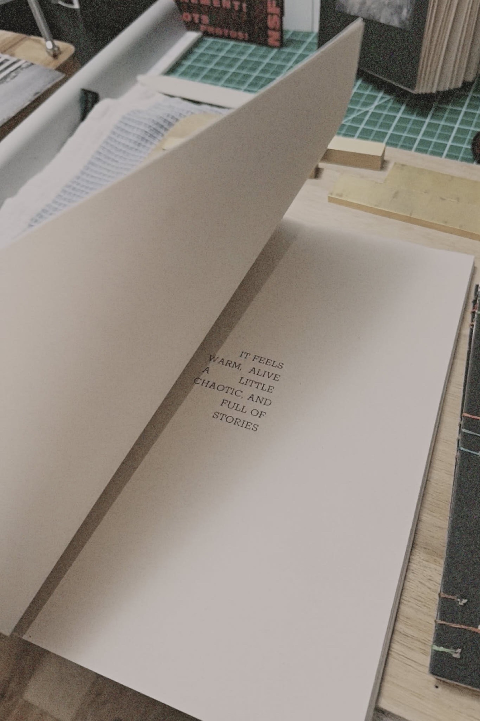 Open book spread, printed title page